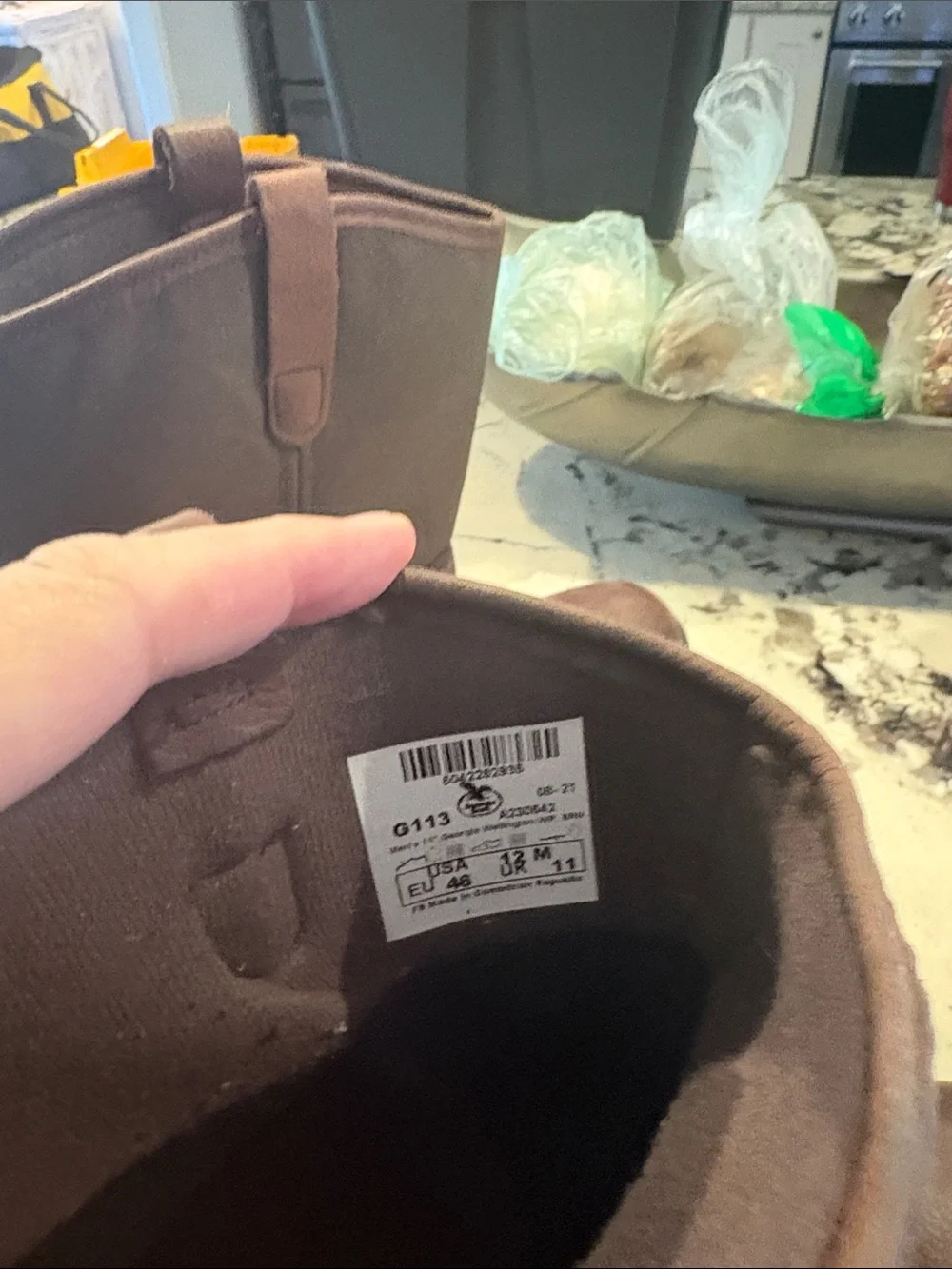 Georgia Boot Dark Brown Pull-On Work Boots with Lug Sole